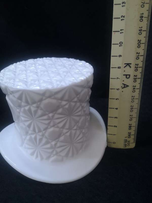 Small Milk glass Top Hat vase