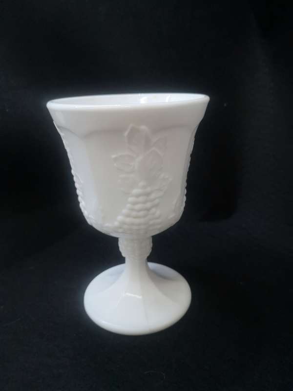 Milk glass goblet