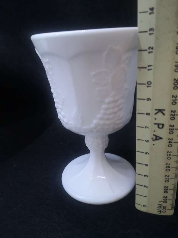 Milk glass goblet