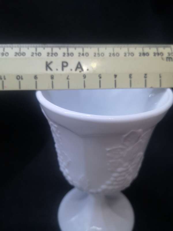 Milk glass goblet