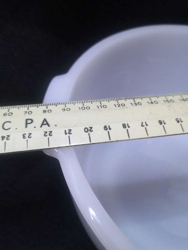 Set of Sunbeam Milk glass mixing bowls
