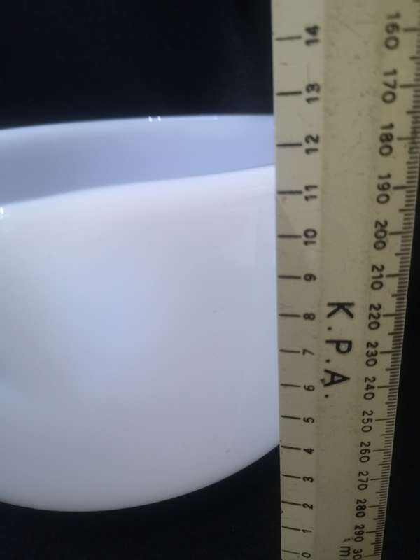 Set of Sunbeam Milk glass mixing bowls