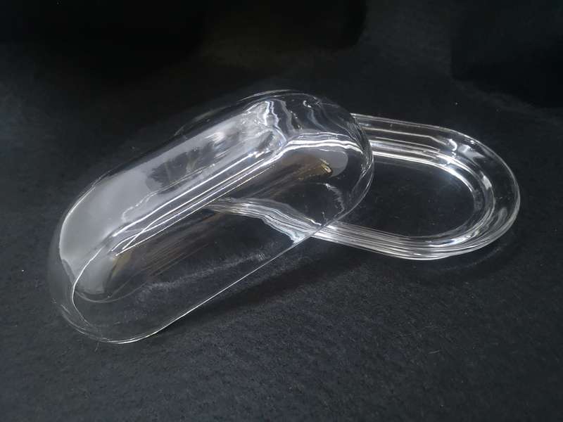 Glass butter dish