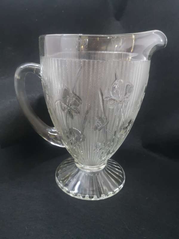 Glass jug - pressed glass - big