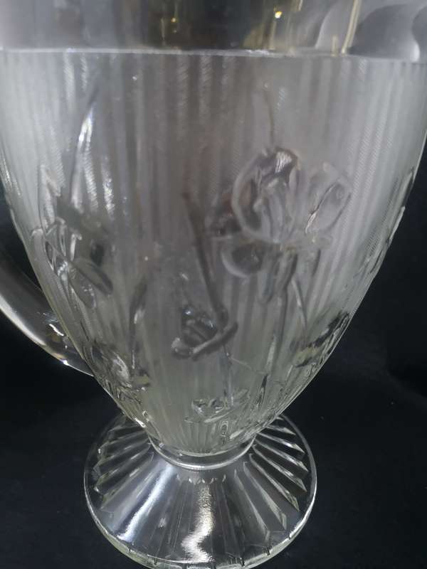 Glass jug - pressed glass - big