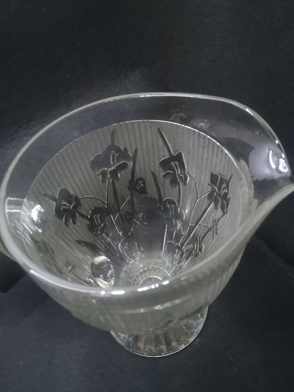 Glass jug - pressed glass - big