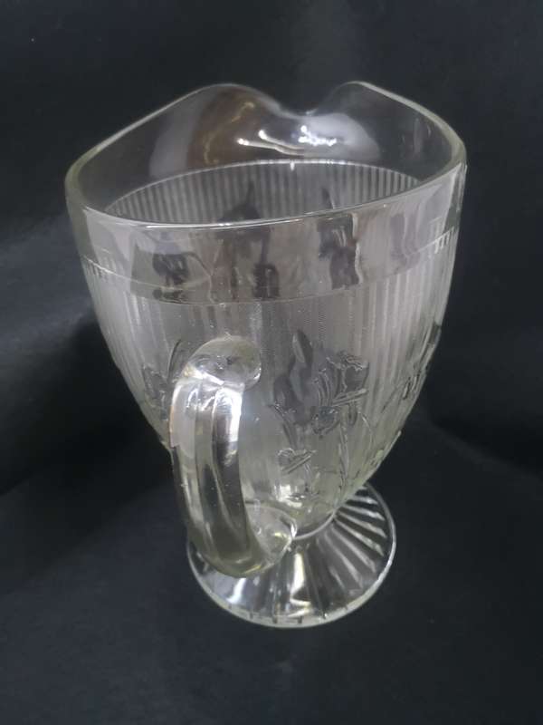 Glass jug - pressed glass - big