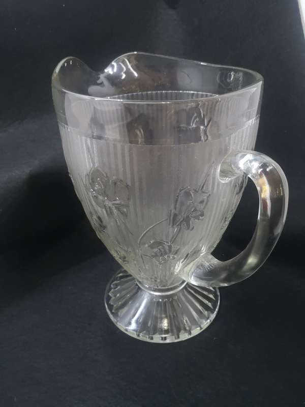 Glass jug - pressed glass - big
