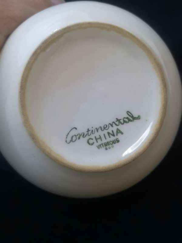 Continental china sugar bowl