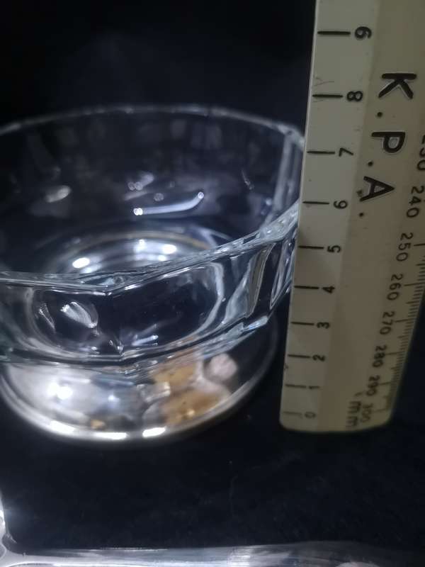 Glass sugar pot with spoon