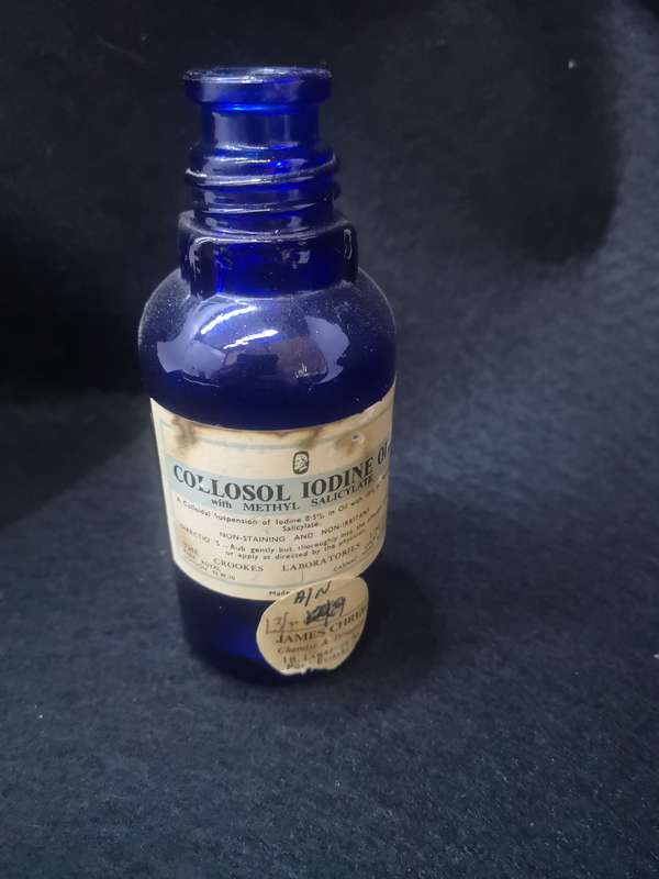 Blue Collosol Iodine bottle