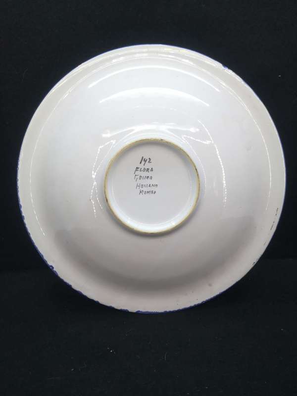 Big ceramic plate Flora Gouda Holland