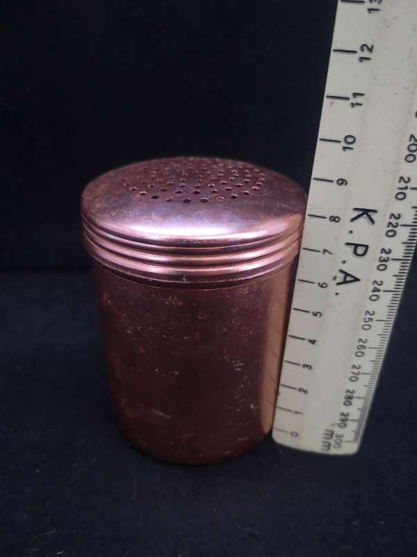 Vintage anodized copper aluminum shaker
