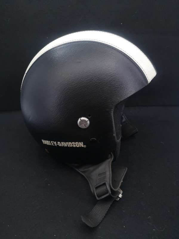 Vintage leather Harley-Davidson helmet - no visor