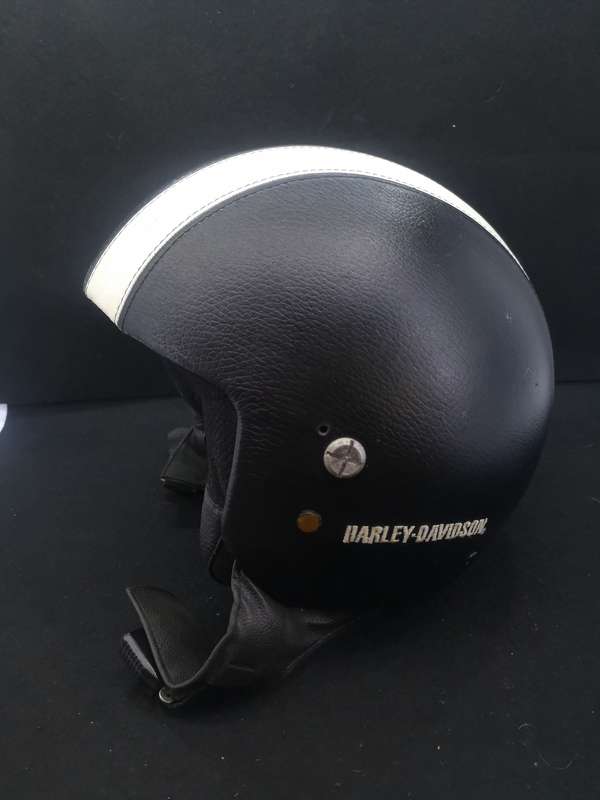 Vintage leather Harley-Davidson helmet - no visor