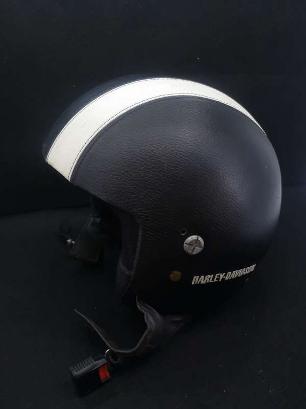 Vintage leather Harley-Davidson helmet - no visor