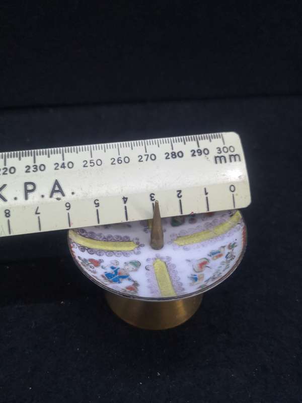 Vintage Arta Austria enamel on copper candle holder