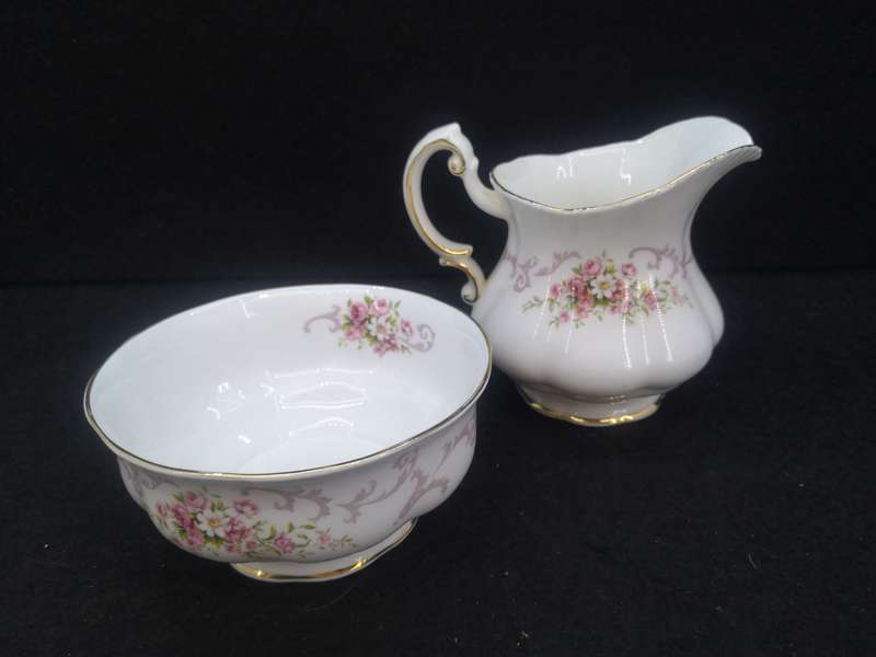 Paragon  Rose Bouquet milk jug and sugar bowl