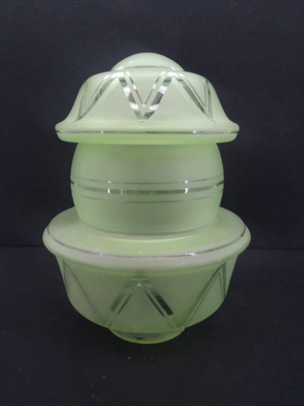 Huge green glass light cover