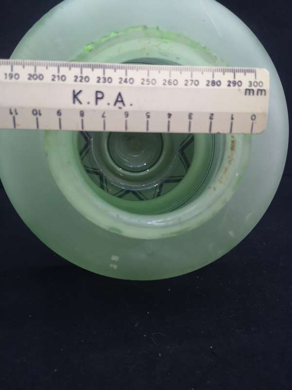 Huge green glass light cover