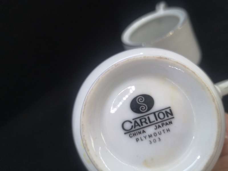 Carlton fine china Japan Plymouth milk jug and sugar bowl without lid