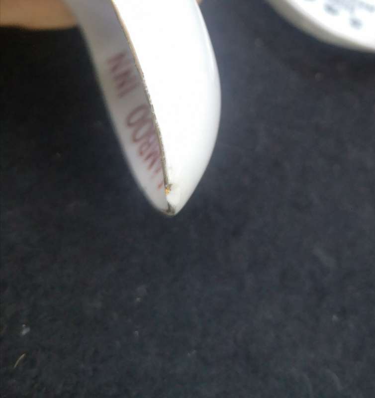 Chinese soup spoons - note small chip