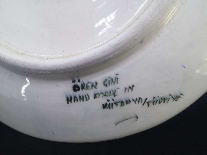 Huge old handmade Turkish plate