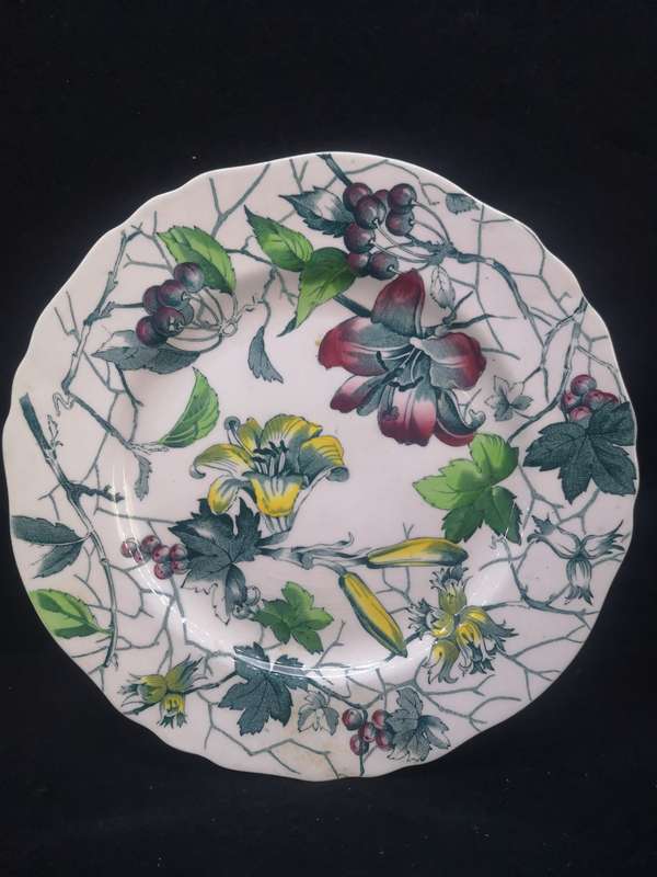 Alfred Meakin England Bourbon Lily hand painted