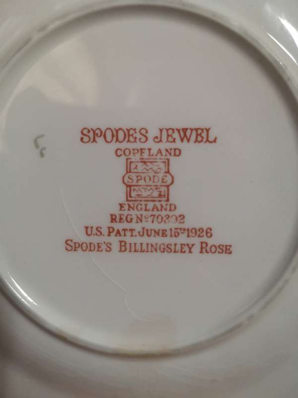 Spode Jewel Copeland Spodes Rose set of 4 small plates