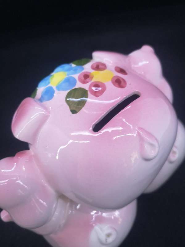 Cute ceramic piggy bank