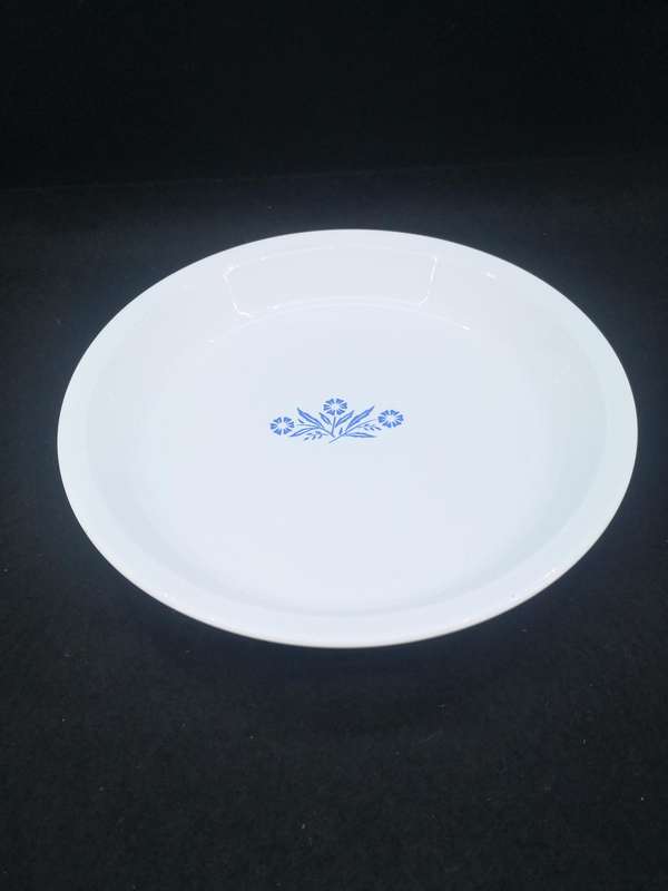 Corningware pie plate blue cornflower