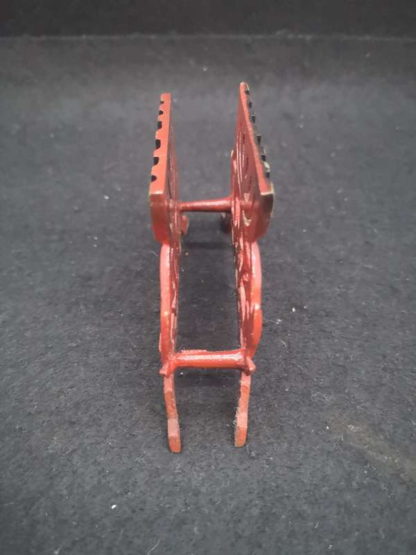 Vintage Judaica Menorah cast brass painted napkin/business card holder