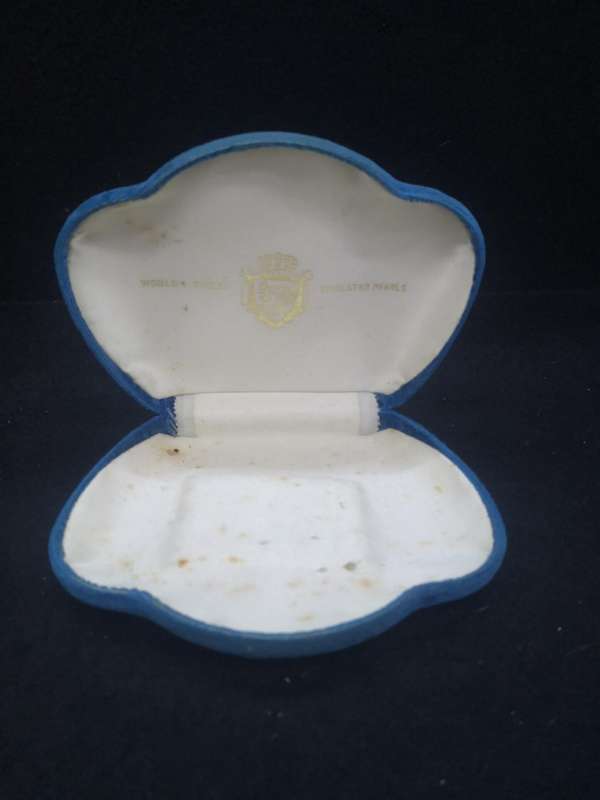 Vintage velvet covered jewelry presentation box