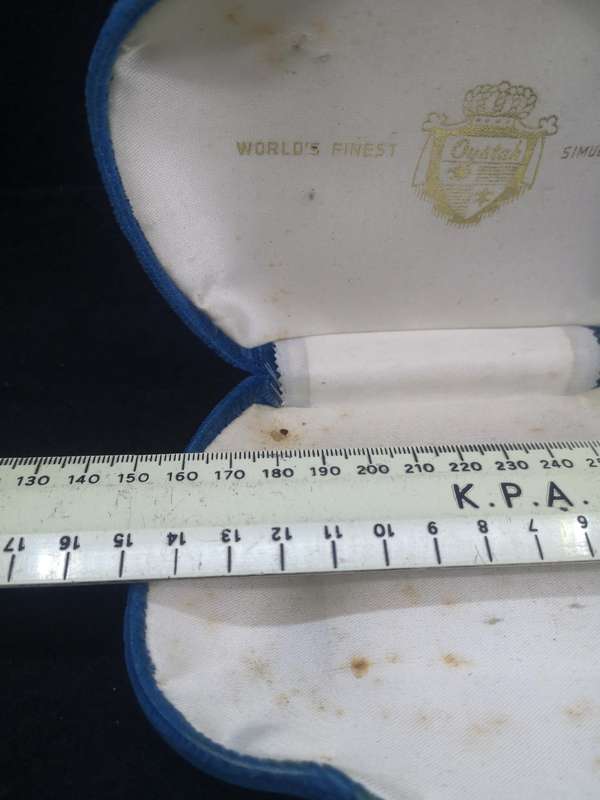 Vintage velvet covered jewelry presentation box