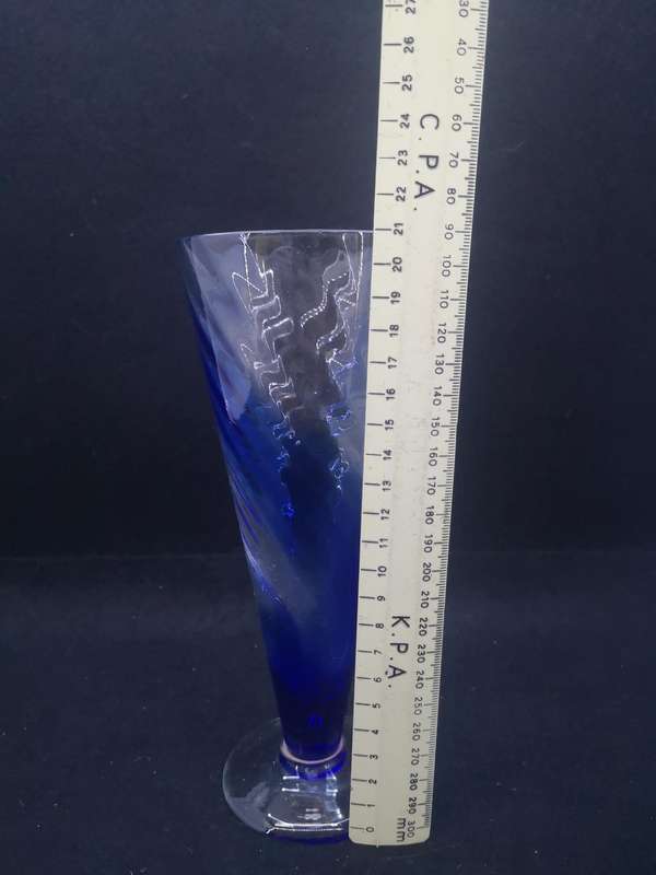 Vase - blue glass