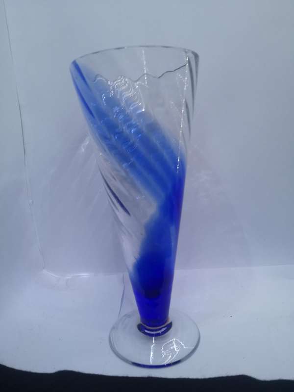 Vase - blue glass