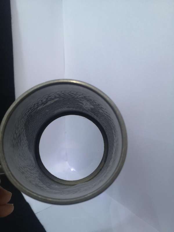 Glass bottom pewter tankard