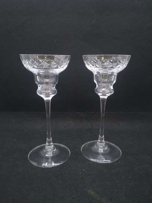 Glass candle holders