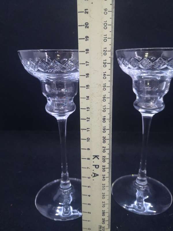 Glass candle holders