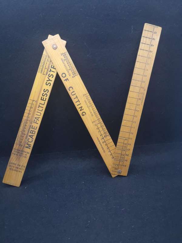 Dressmaking Mcabe faultless system of cutting wooden folding ruler