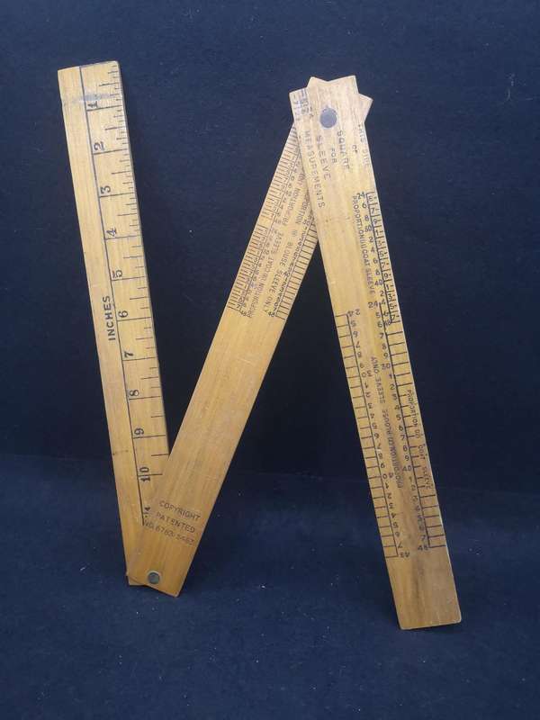 Dressmaking Mcabe faultless system of cutting wooden folding ruler