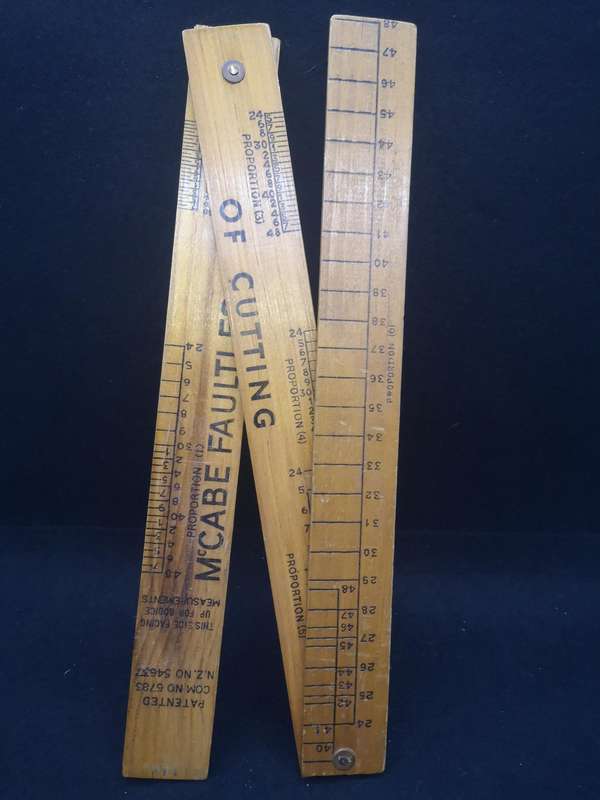 Dressmaking Mcabe faultless system of cutting wooden folding ruler