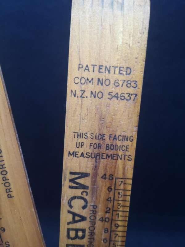 Dressmaking Mcabe faultless system of cutting wooden folding ruler