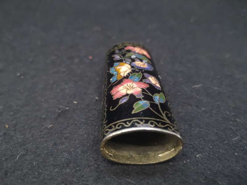 Vintage Cloisonne lighter holder