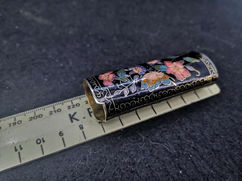 Vintage Cloisonne lighter holder