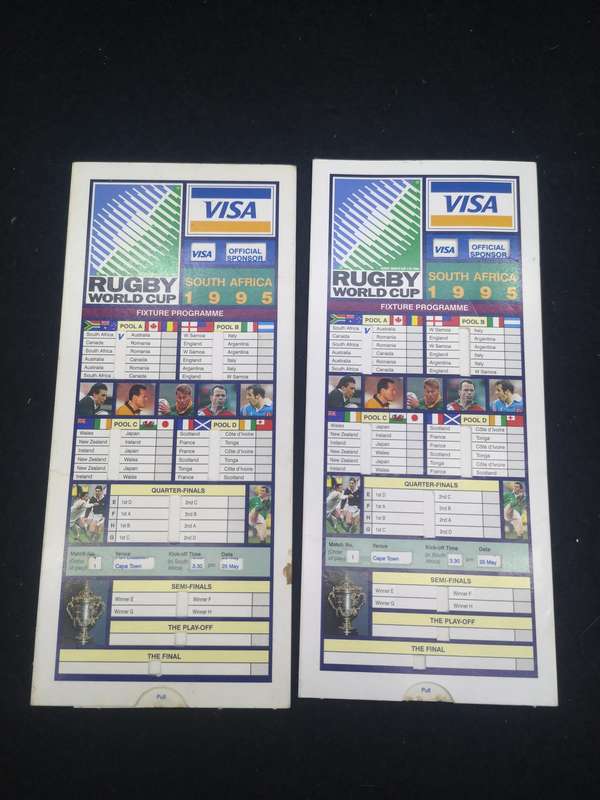 1995 Rugby world cup fixture program