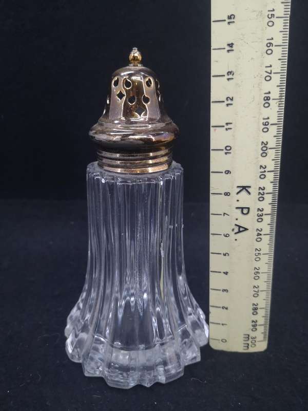 Vintage glass sugar/dusting powder shaker