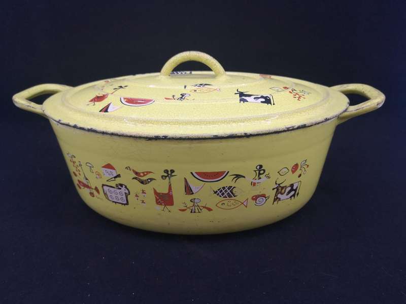 Belgium cast iron pot - yellow