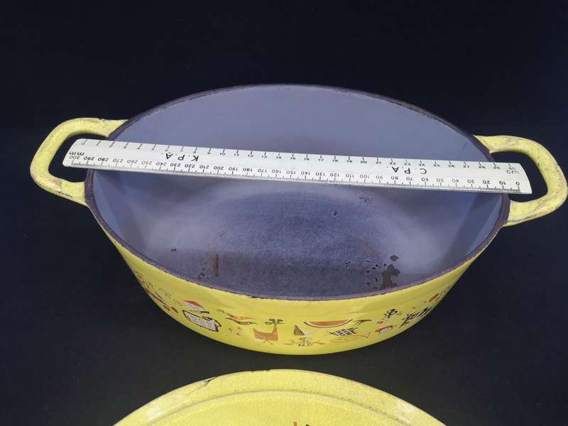 Belgium cast iron pot - yellow