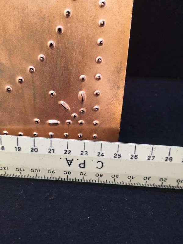 Punched decorative copper sheet